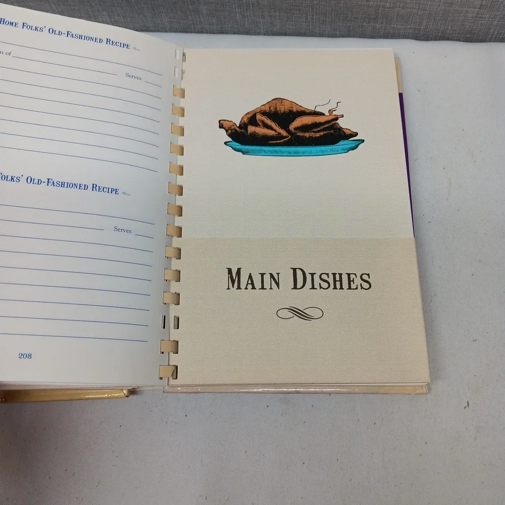 Home Folks Old Fashioned Recipe Keeper Sweetwater Press Vintage Blank Cookbook